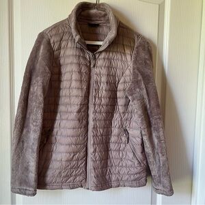 32 Degree Women’s Puffer, quilted with DOWN, fleece jacket, mauve color, medium
